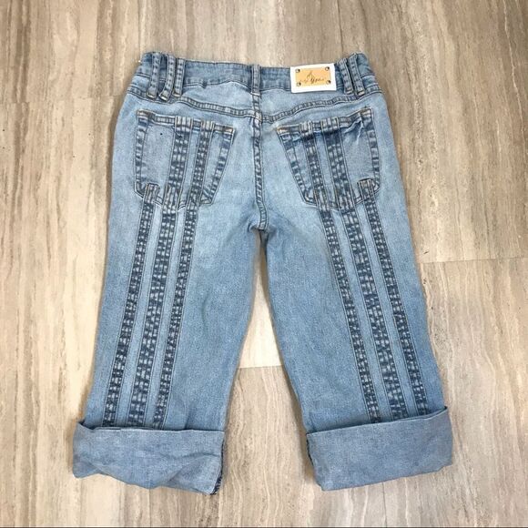 Baby Phat Cuffed Cropped Jeans sz 5 - Picture 2 of 9